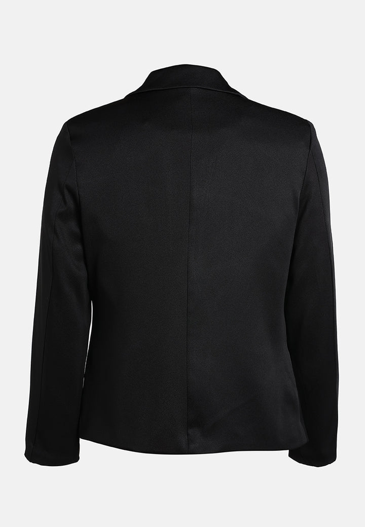 women sleek lapel blazer#color_black