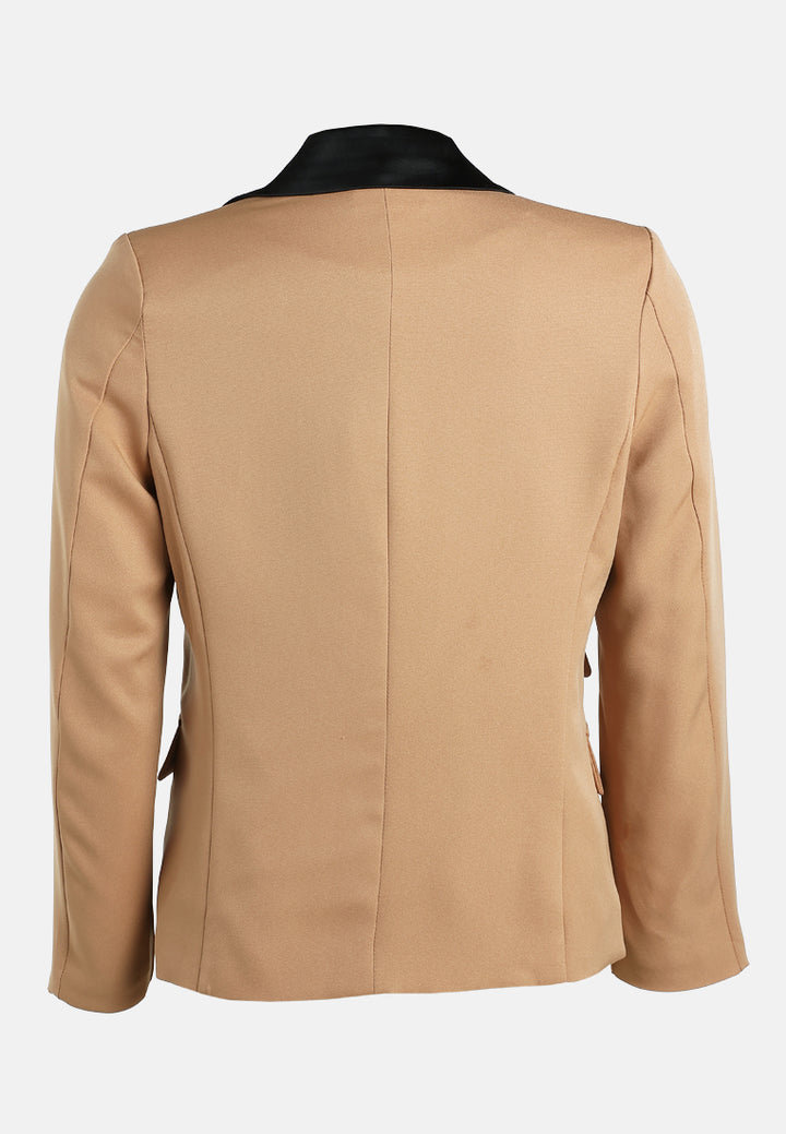 women two-tone lapel blazer#color_khaki