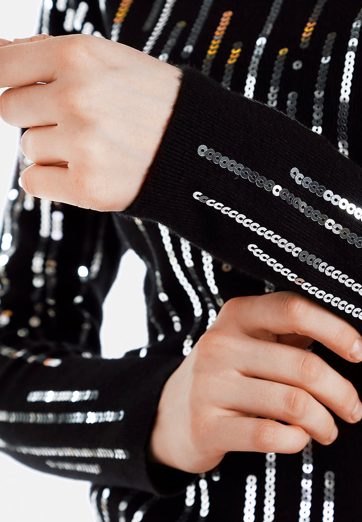 Women Sequin Detail Full Sleeves Top