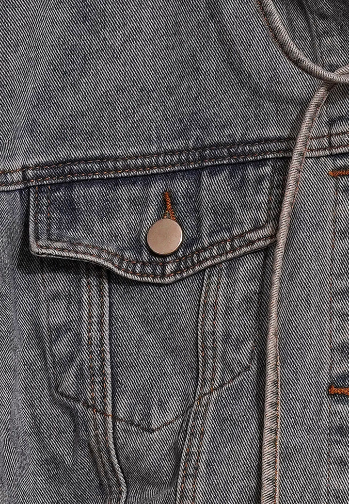 women cropped denim hoodie jacket#color_light-blue