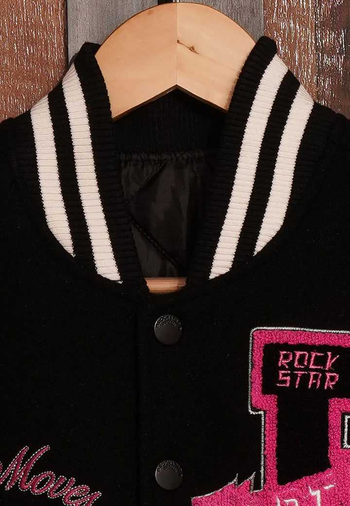 women star patchwork varsity jacket#color_multicolor