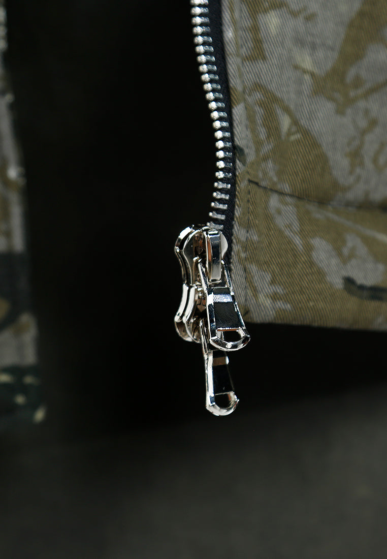 women military style puffer jacket#color_camouflague