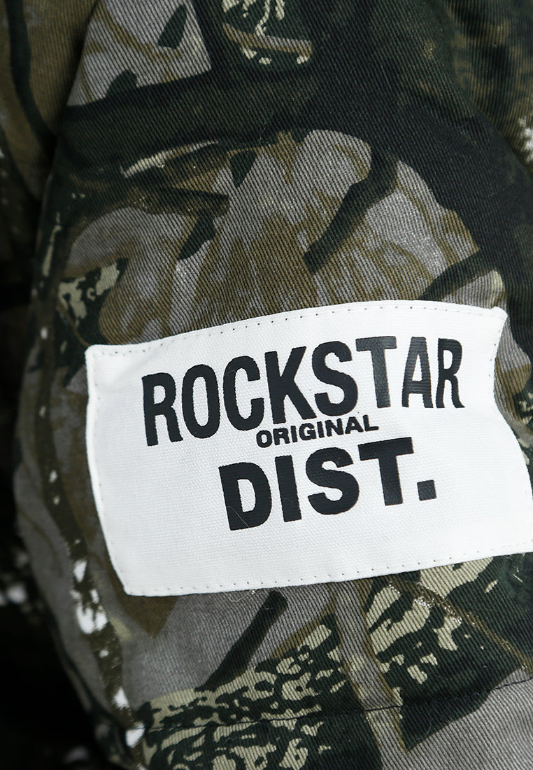 women military style puffer jacket#color_camouflague