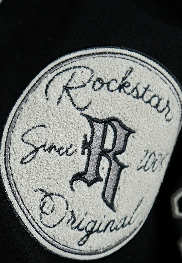 women logo patch varsity jacket#color_black