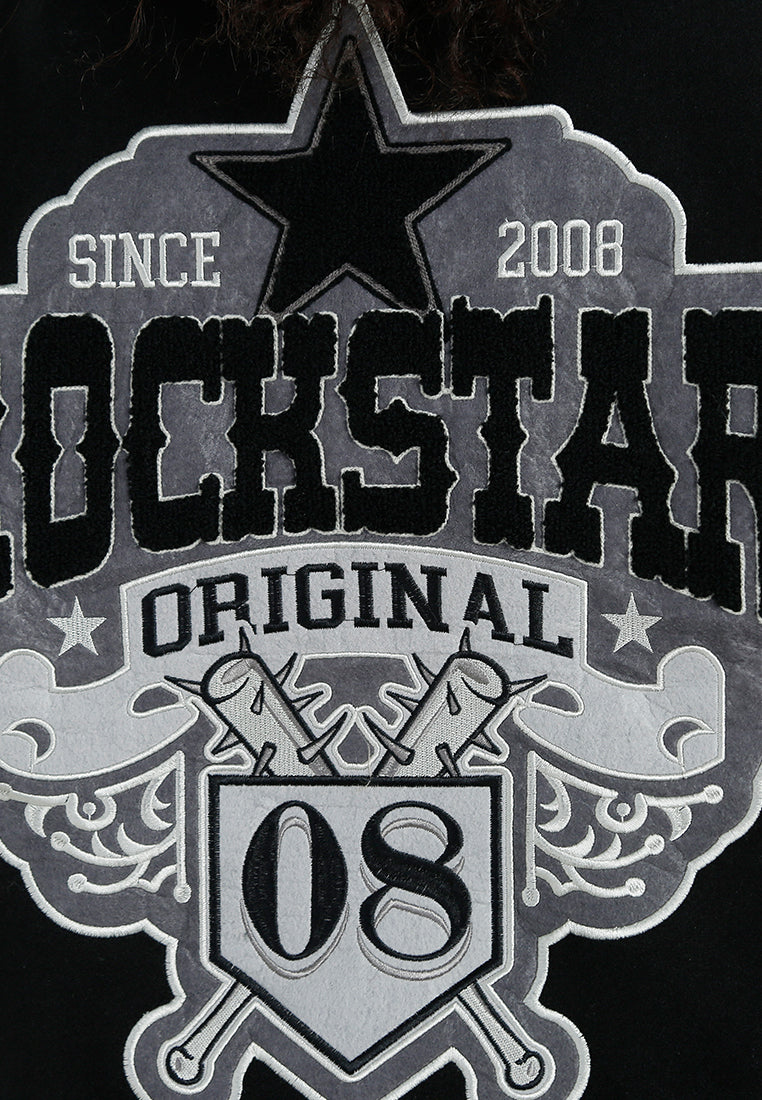 women logo patch varsity jacket#color_black