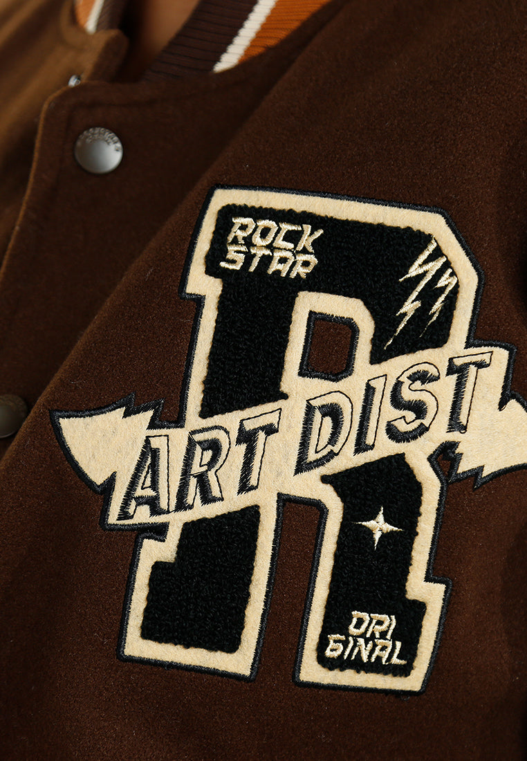 Women Logo Patch Snap Button Jacket