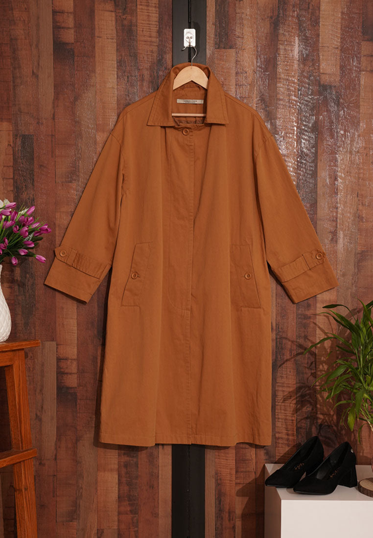 Women Women's Longline Trench Coat