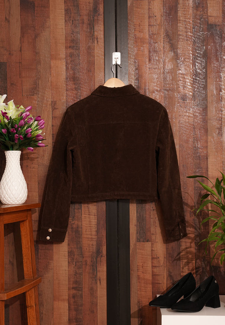 Women Cropped Zip Jacket