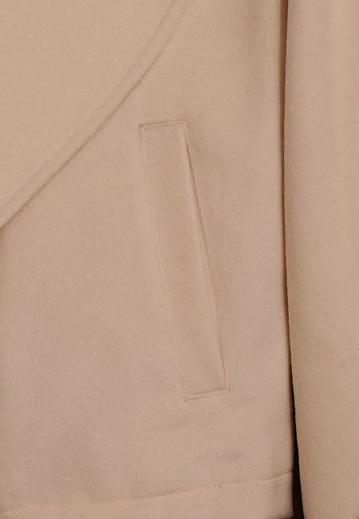 Women Cropped Lapel Collar Jacket