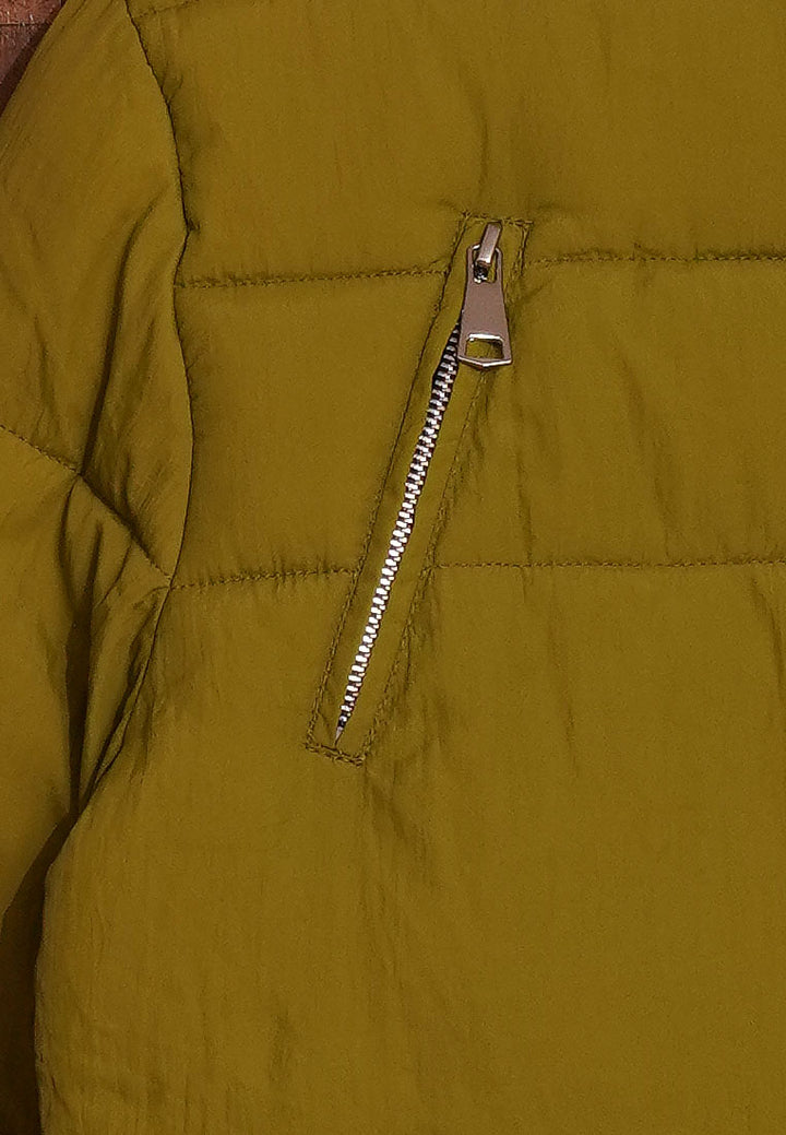 Women High Neck Cropped Jacket