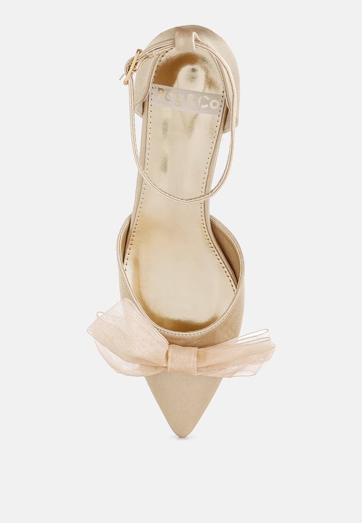 women bow detail satin sandals#color_beige