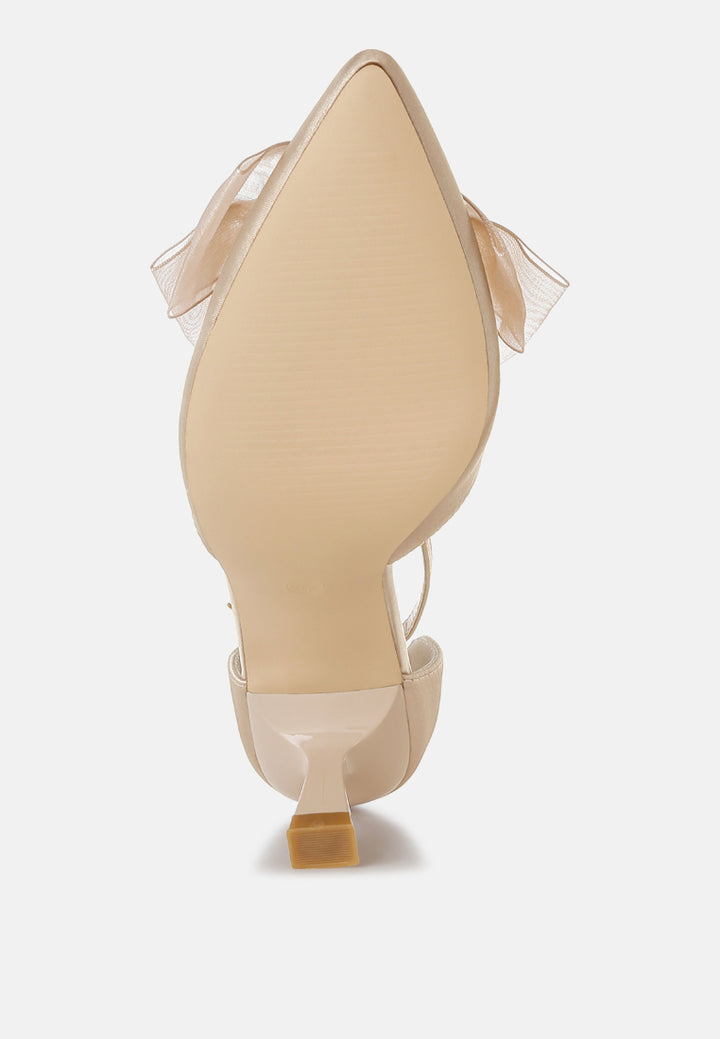 women bow detail satin sandals#color_beige