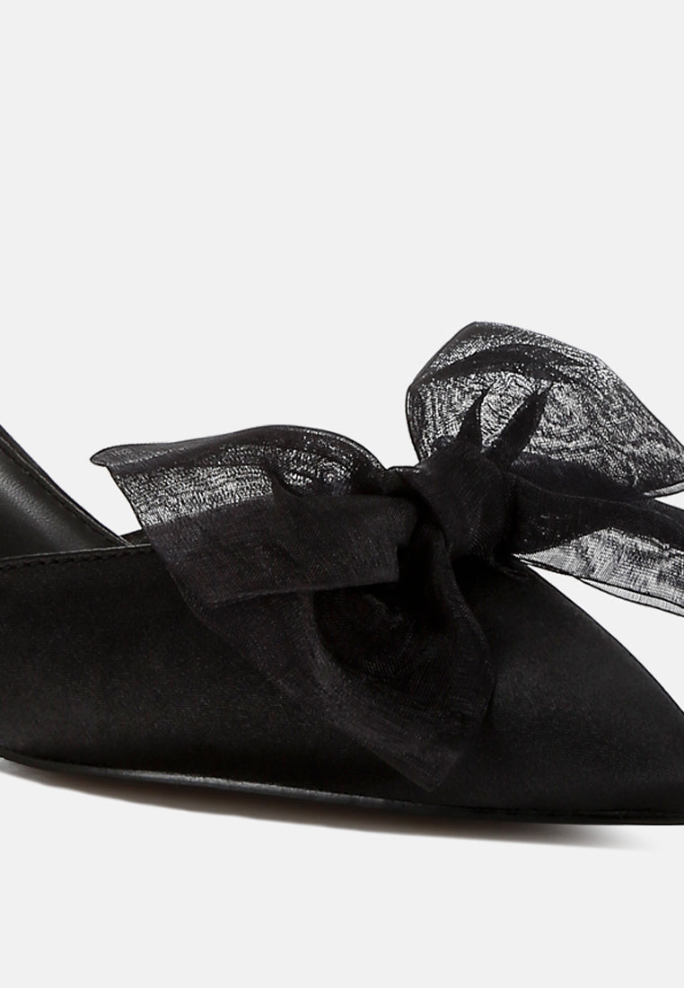 women bow detail satin sandals#color_black