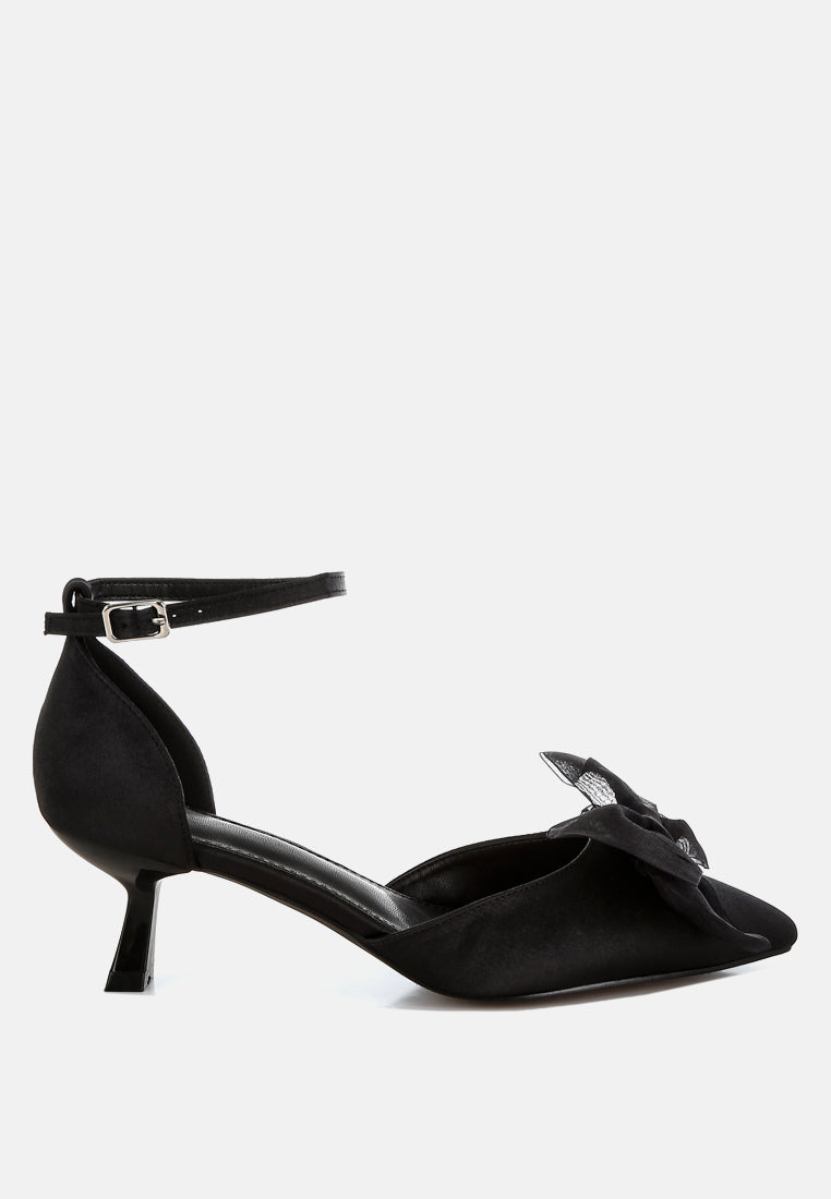 women bow detail satin sandals#color_black