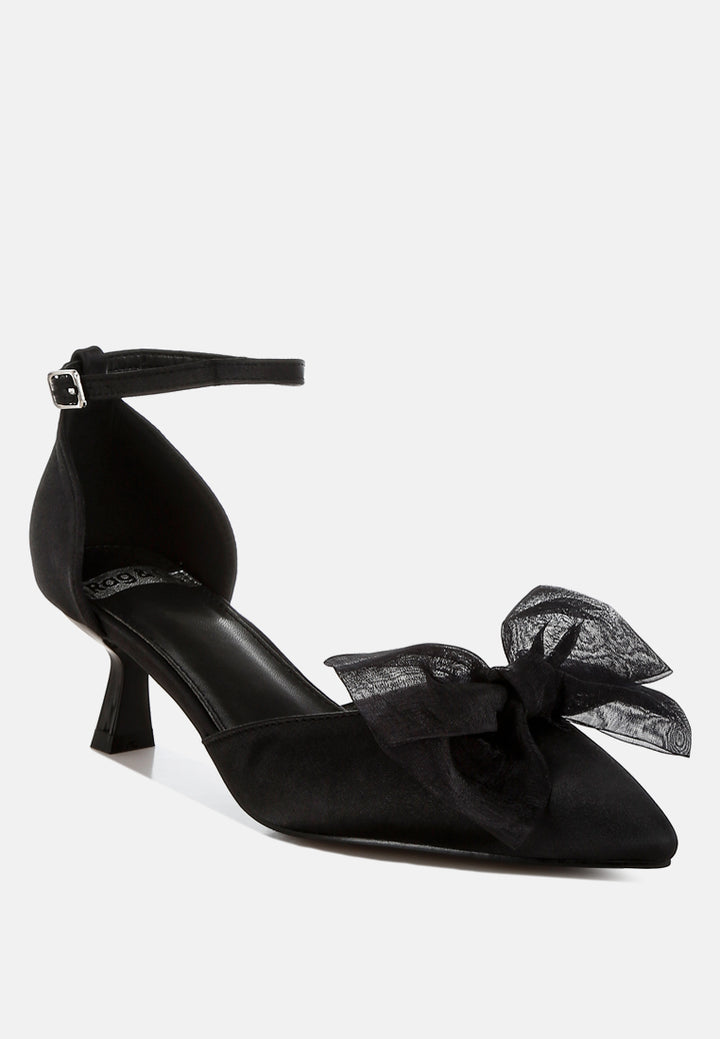 women bow detail satin sandals#color_black