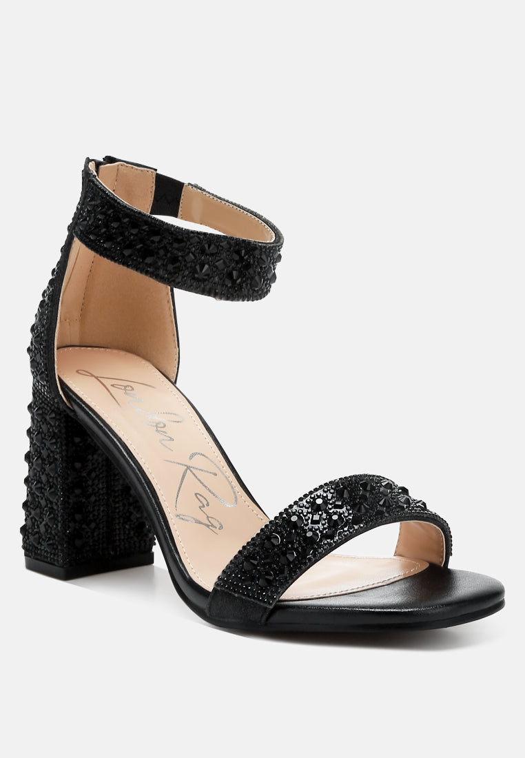 women rhinestones and sequins block sandals#color_black