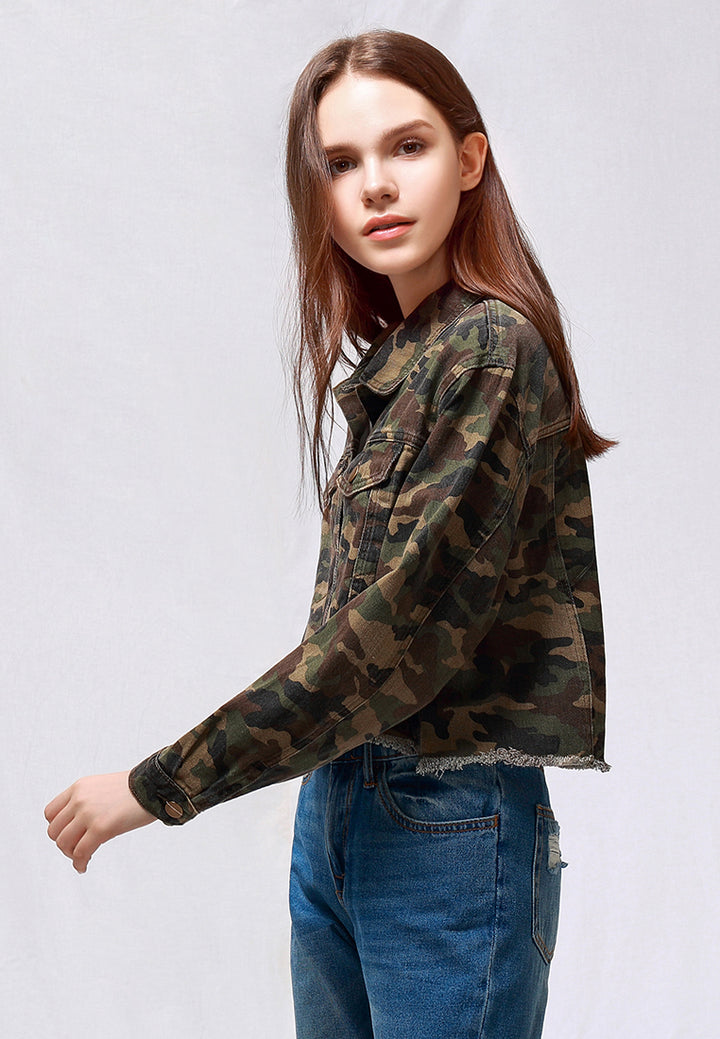 Camouflage Crop Jacket