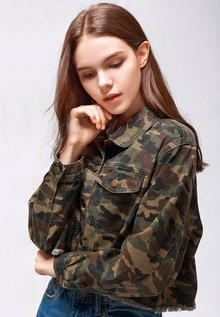 Camouflage Crop Jacket