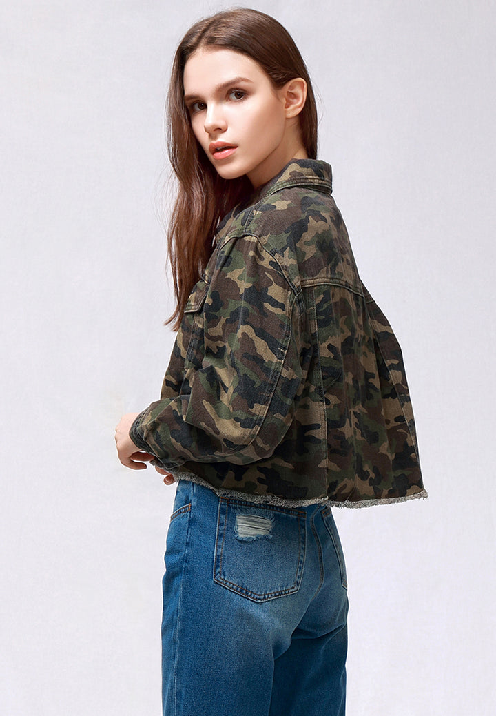 Camouflage Crop Jacket