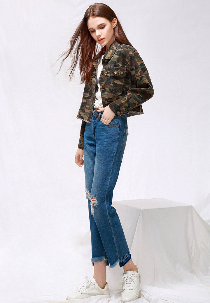 Camouflage Crop Jacket