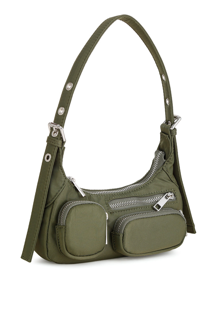 cargo pockets shoulder bag#color_olive