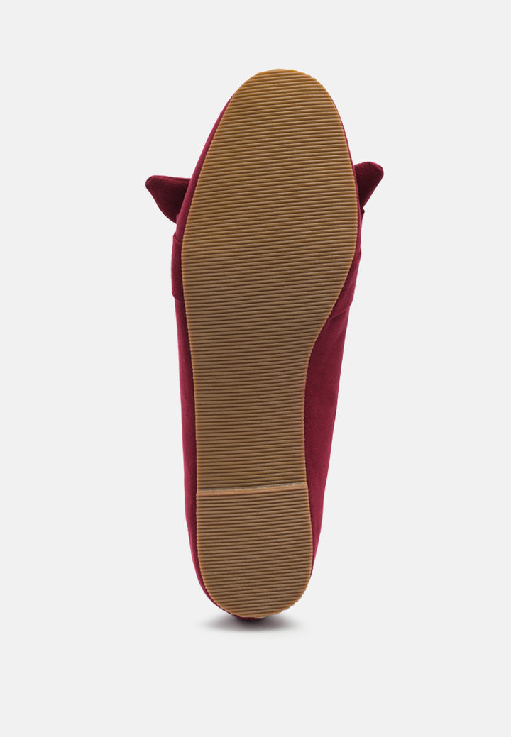 women pointed toe loafers#color_dark-red