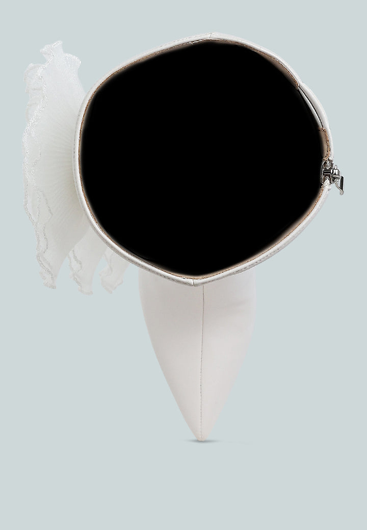 women sheer big rose detail long boots#color_white