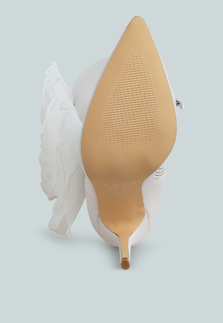 women sheer big rose detail long boots#color_white