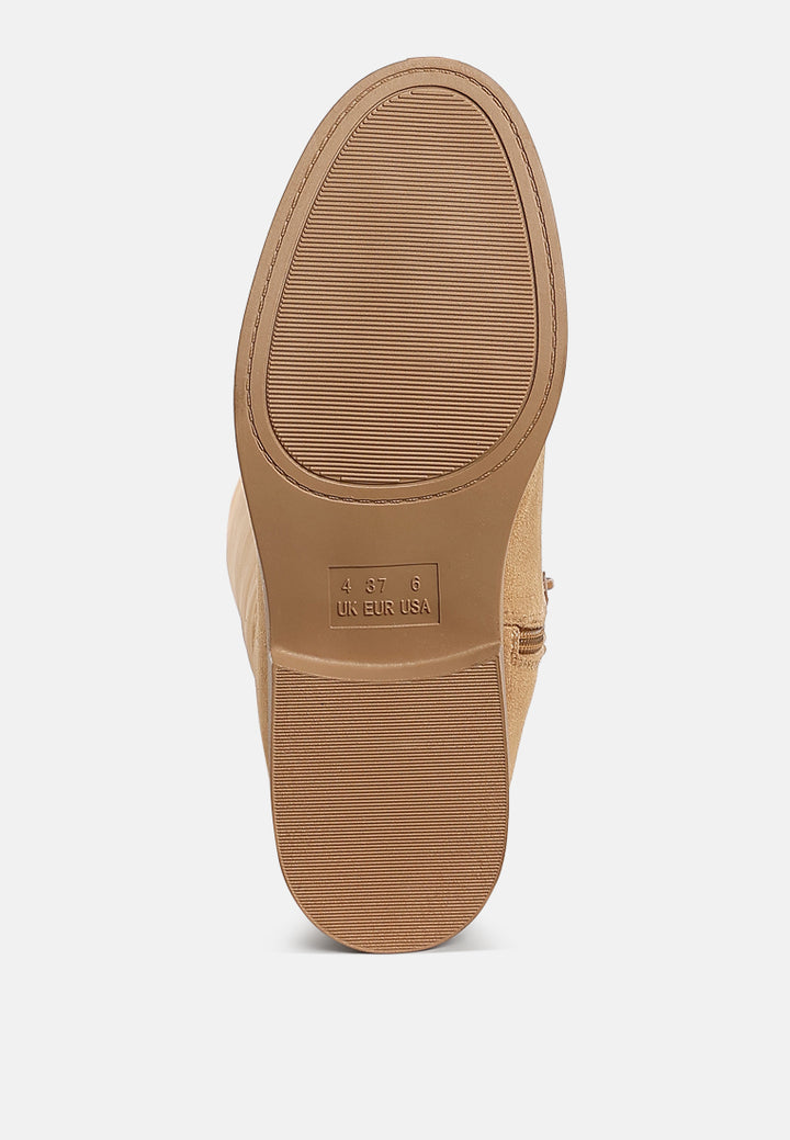 women round toe microfiber calf boots#color_taupe