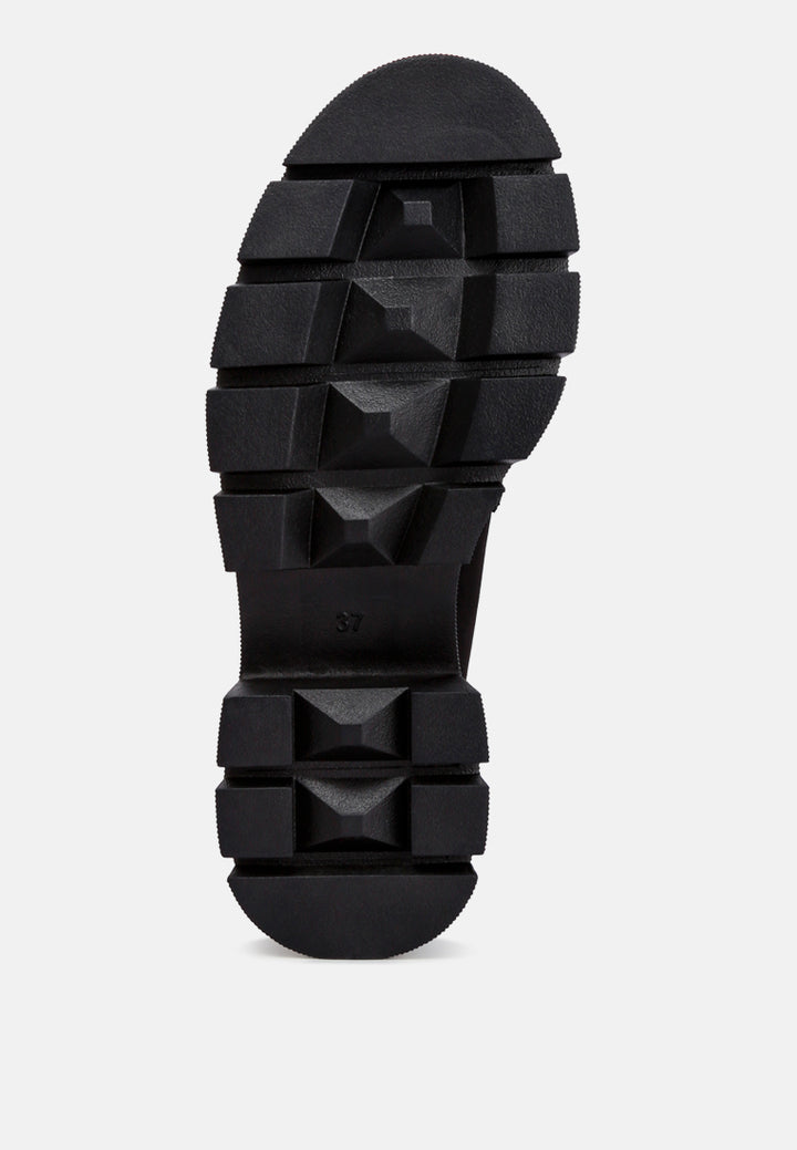 women micro suede chunky loafers#color_black