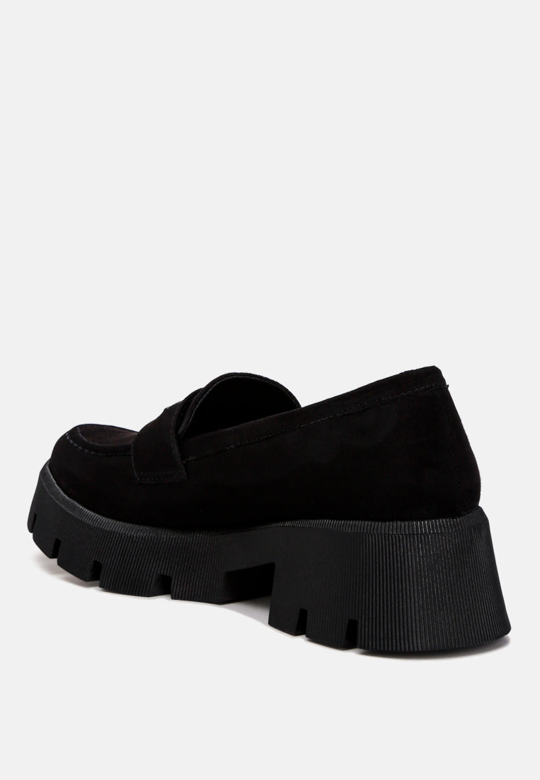 women micro suede chunky loafers#color_black