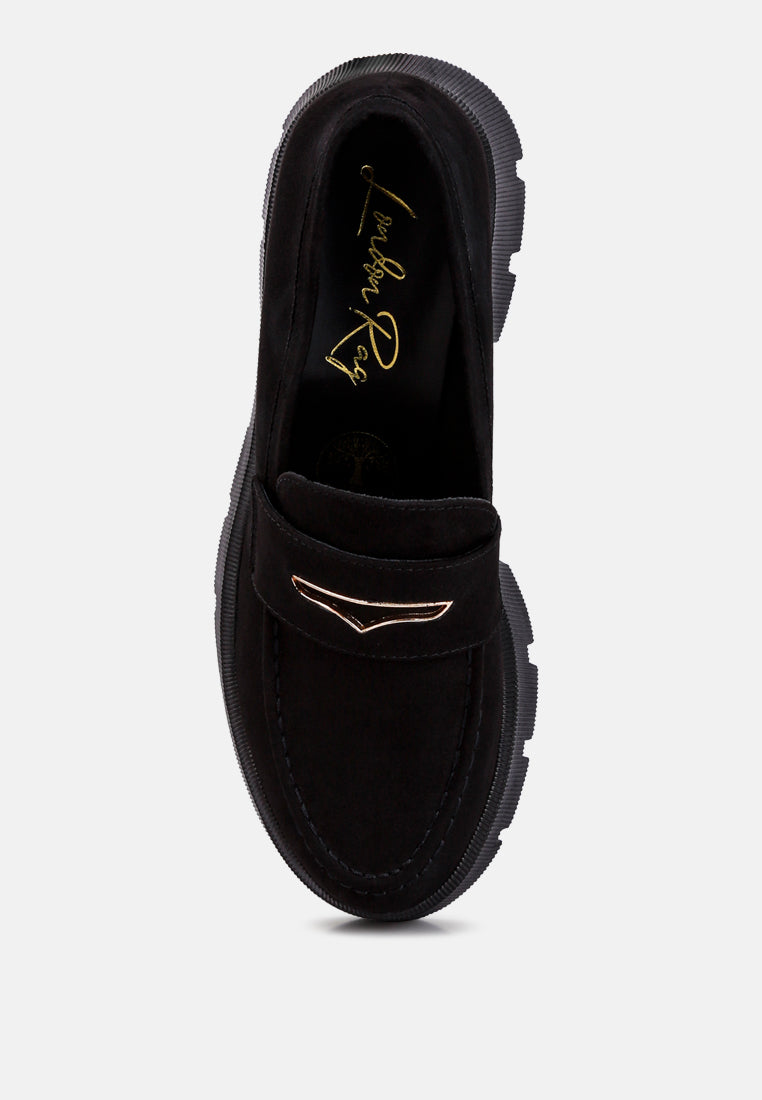 women micro suede chunky loafers#color_black