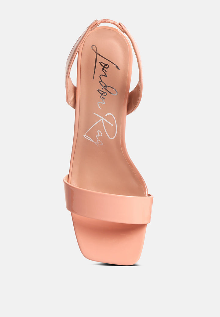 women clear spool heel sandals#color_nude