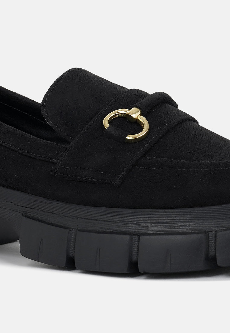 women soft microfiber chunky loafers#color_black