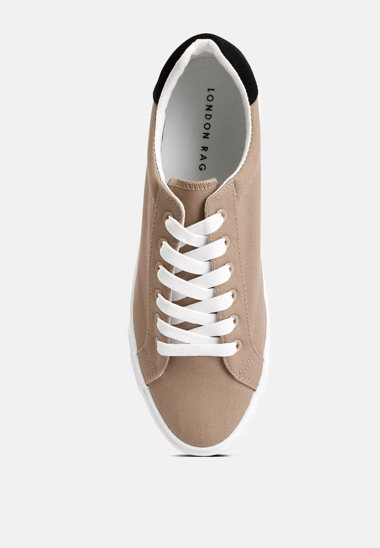 men's color block casual canvas sneakers#color_khaki