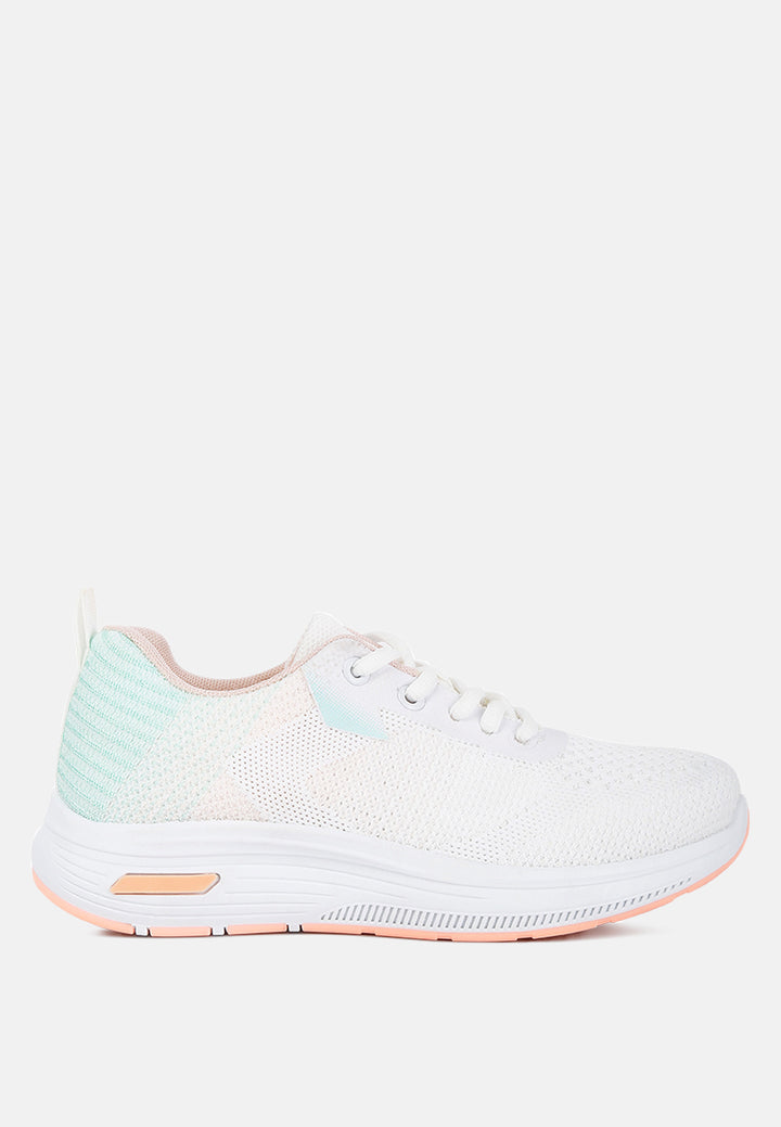 women synthia contrasting chunky sneakers#color_green