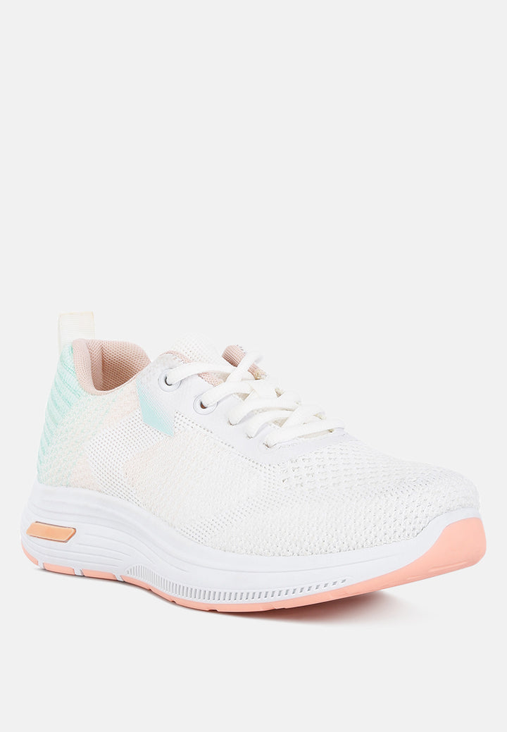 women synthia contrasting chunky sneakers#color_green