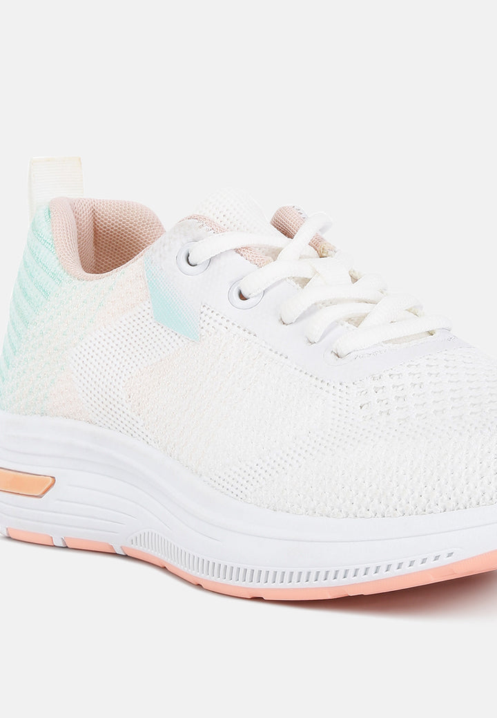 women synthia contrasting chunky sneakers#color_green