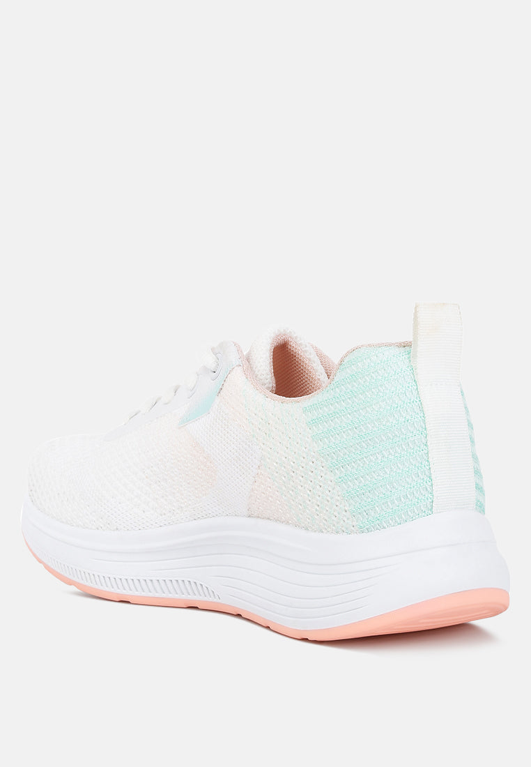 women synthia contrasting chunky sneakers#color_green