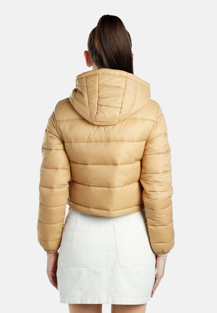 women cropped hooded jacket#color_taupe
