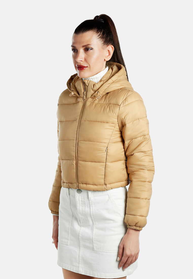 women cropped hooded jacket#color_taupe