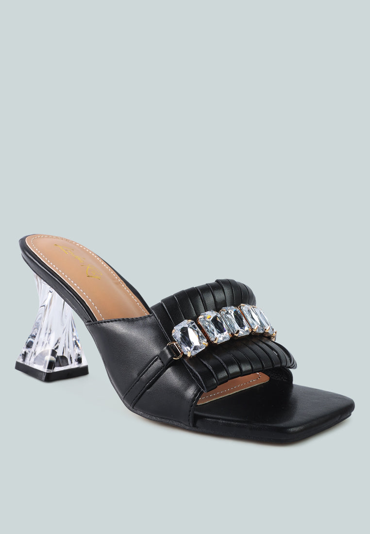 women clear heel jewel sandal#color_black