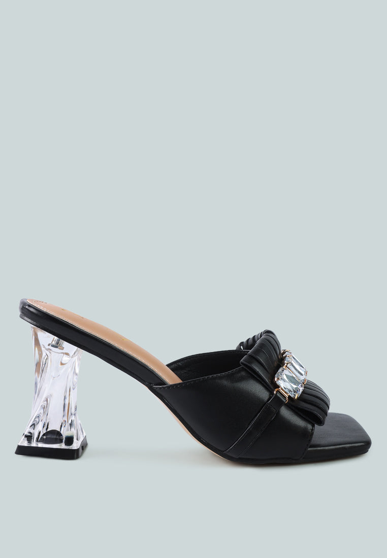 women clear heel jewel sandal#color_black