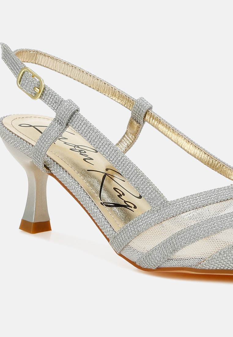 women slingback kitten heel sandals#color_silver