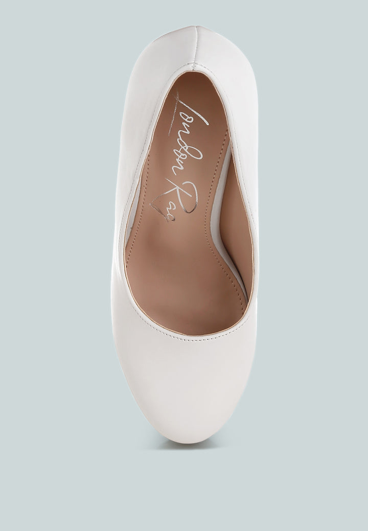 Women Manmade Leather Block Heel Pumps
