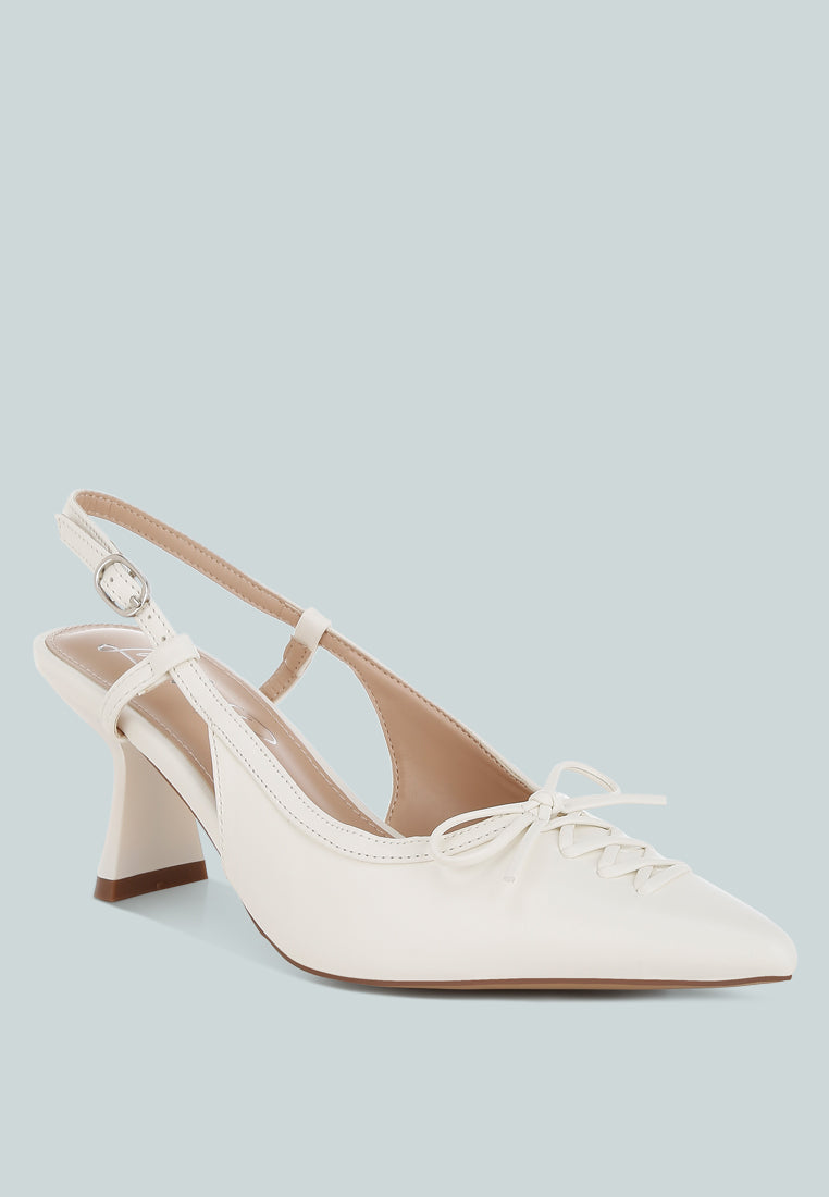 women kitten heel pointy slingbacks#color_white