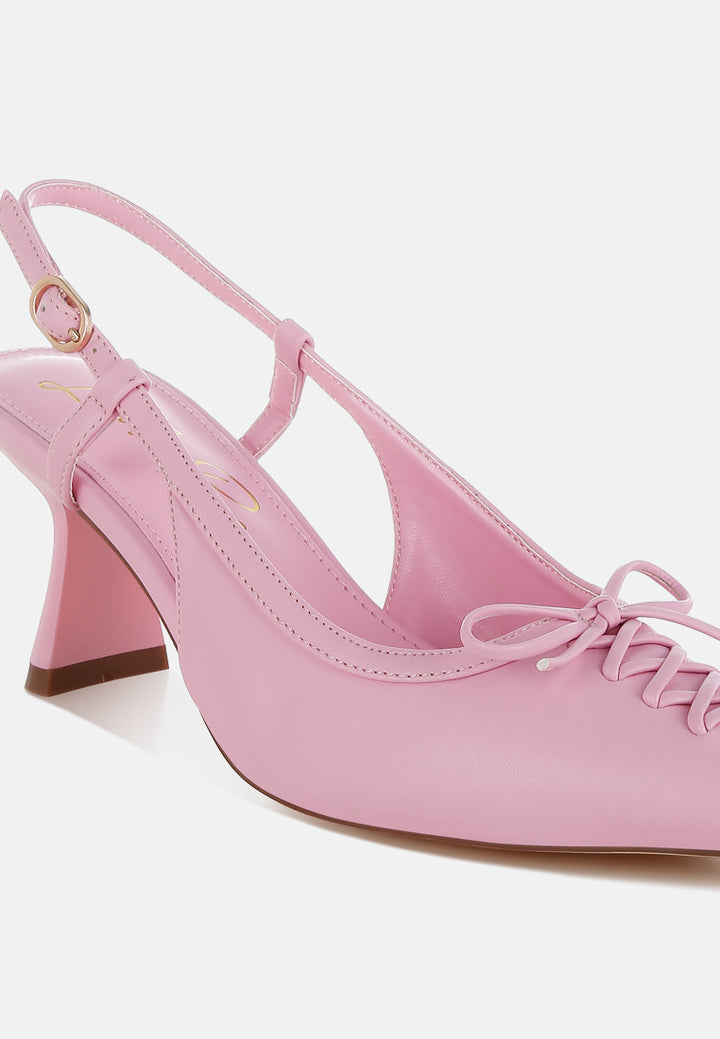 women kitten heel pointy slingbacks#color_pink