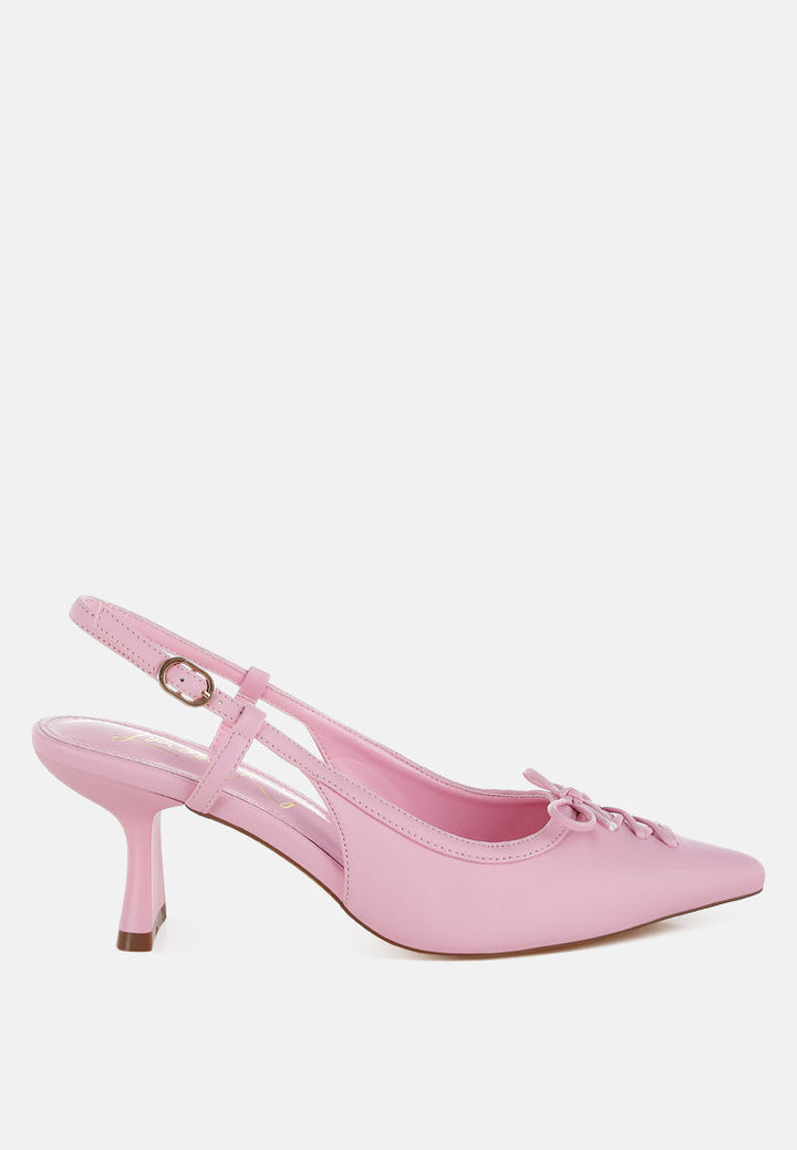 women kitten heel pointy slingbacks#color_pink