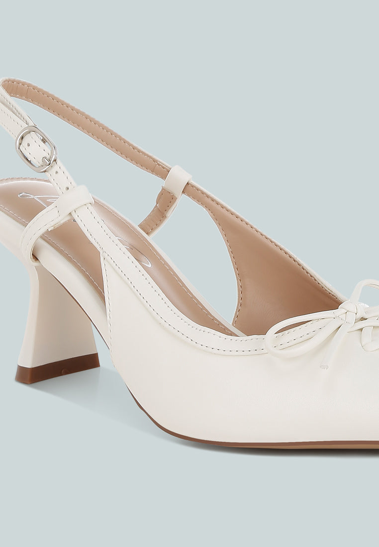 women kitten heel pointy slingbacks#color_white