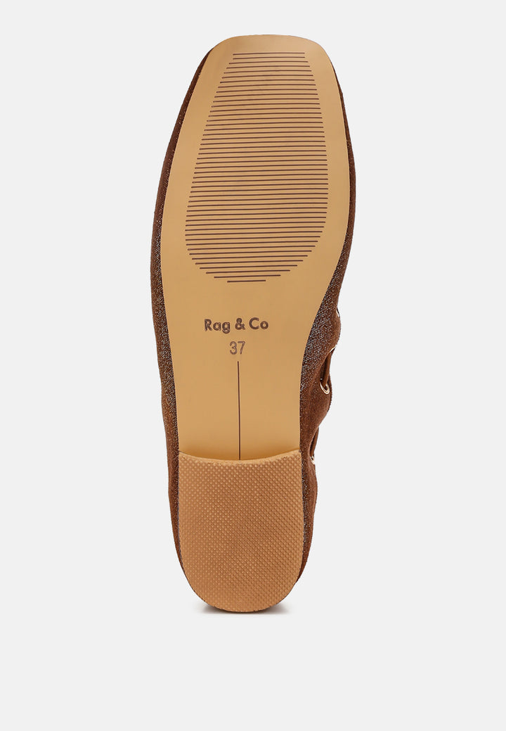 women drawstring bow ballerinas#color_brown